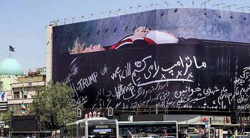Tehran Erects Billboard Depicting President Trump Dead in Coffin