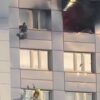 Woman Leaps Into Firefighter Basket as Flames Engulf Berlin Apartment Building